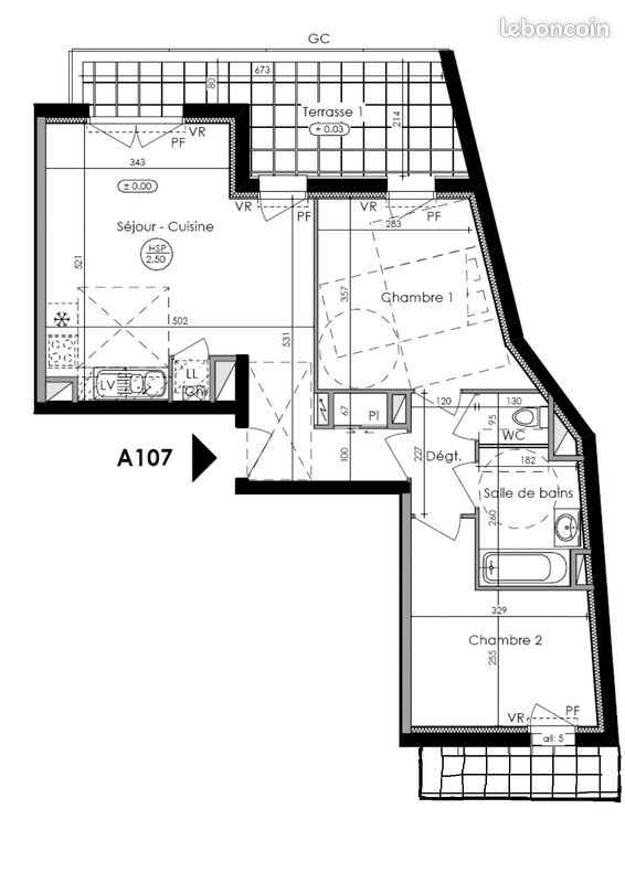 Appartement à louer, 59m², Nantes