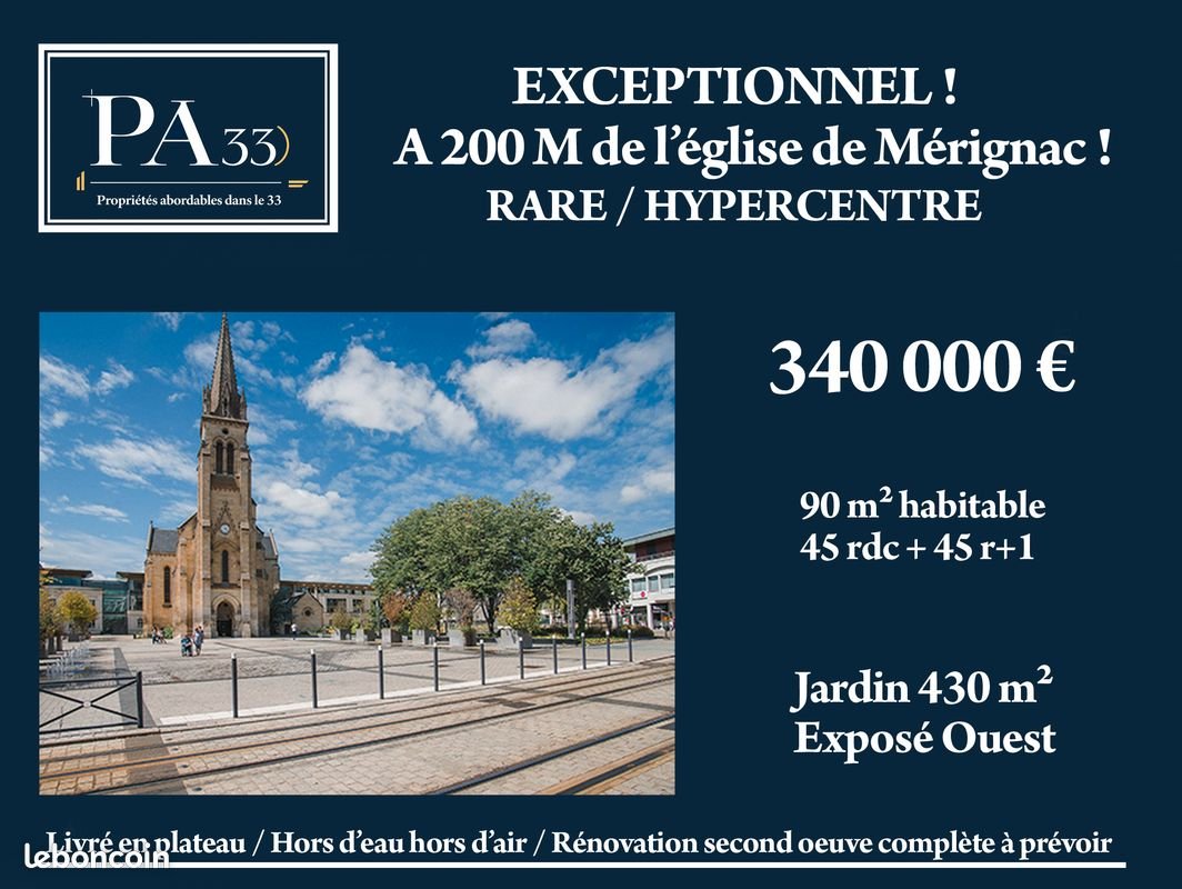 Maison à vendre, 90m², Mérignac