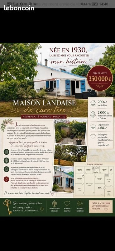 Maison à vendre, 200m², Pouillon