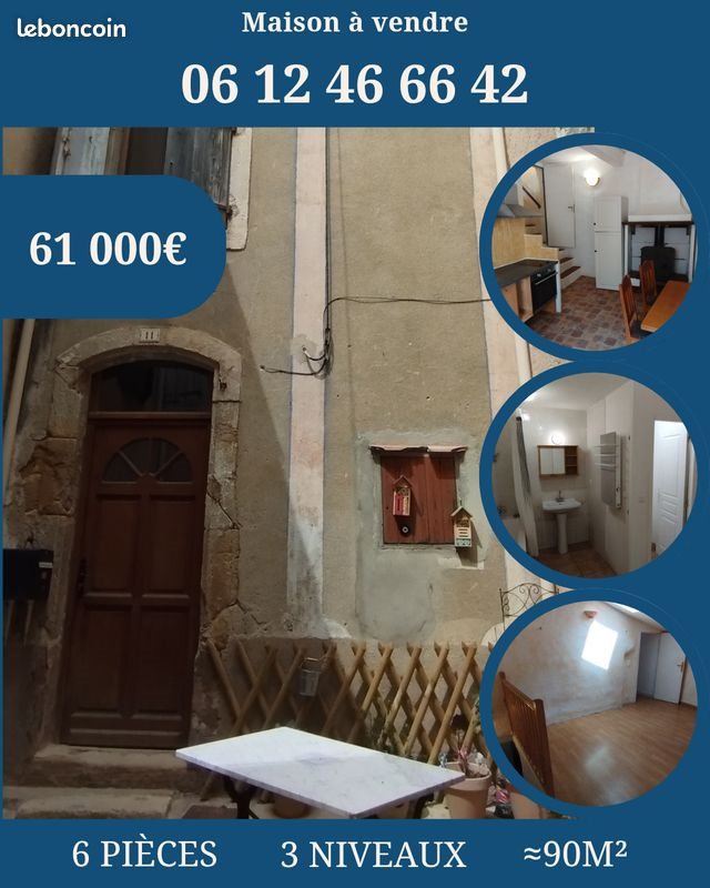 Maison à vendre, 90m², Cruzy