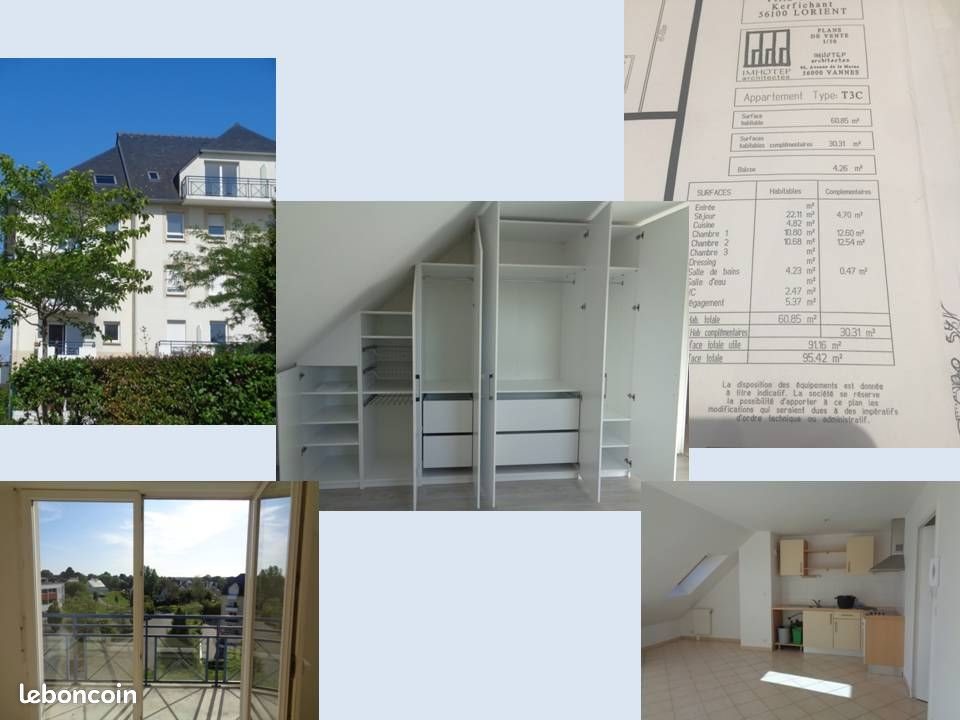 Appartement à louer, 61m², Lorient