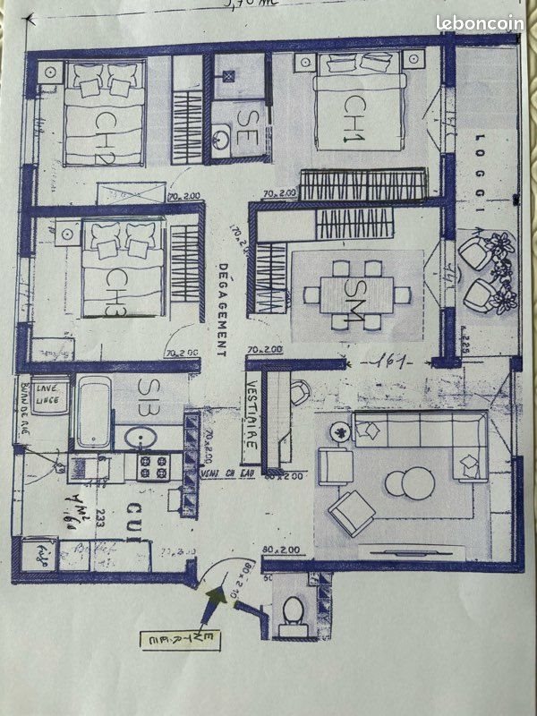 Appartement à vendre, 81m², Anglet
