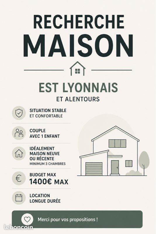 Maison à louer, 80m², Meyzieu