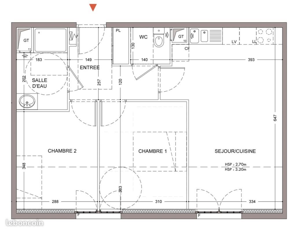 Appartement à louer, 58m², Compiègne