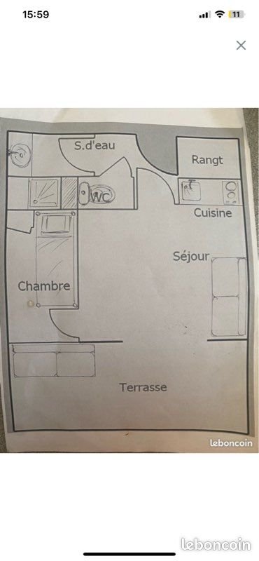 Appartement à louer, 32m², Sète