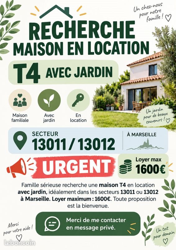 Maison à louer, 110m², Marseille 11ème