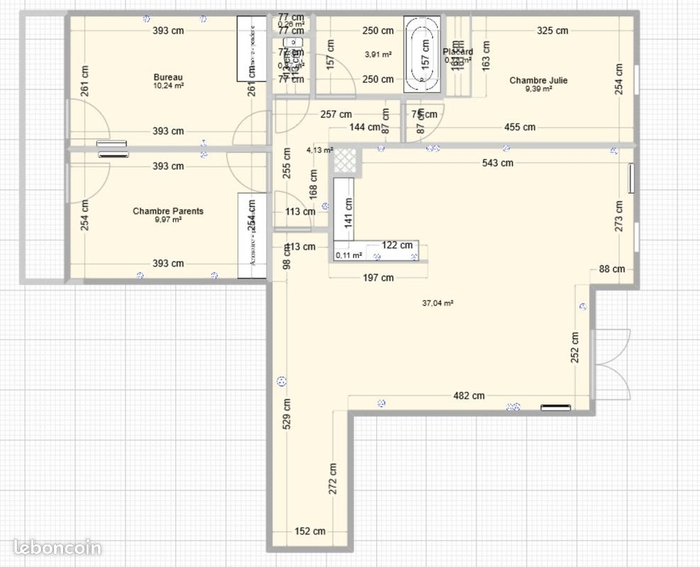 Appartement à louer, 84m², Grenoble