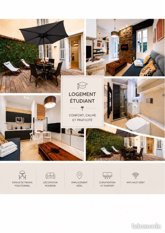 Appartement à louer, 21m², Nice