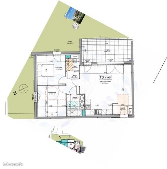 Appartement à louer, 63m², Velaux