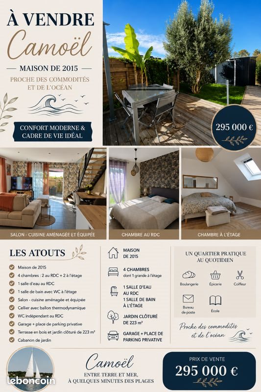 Maison à vendre, 110m², Camoël