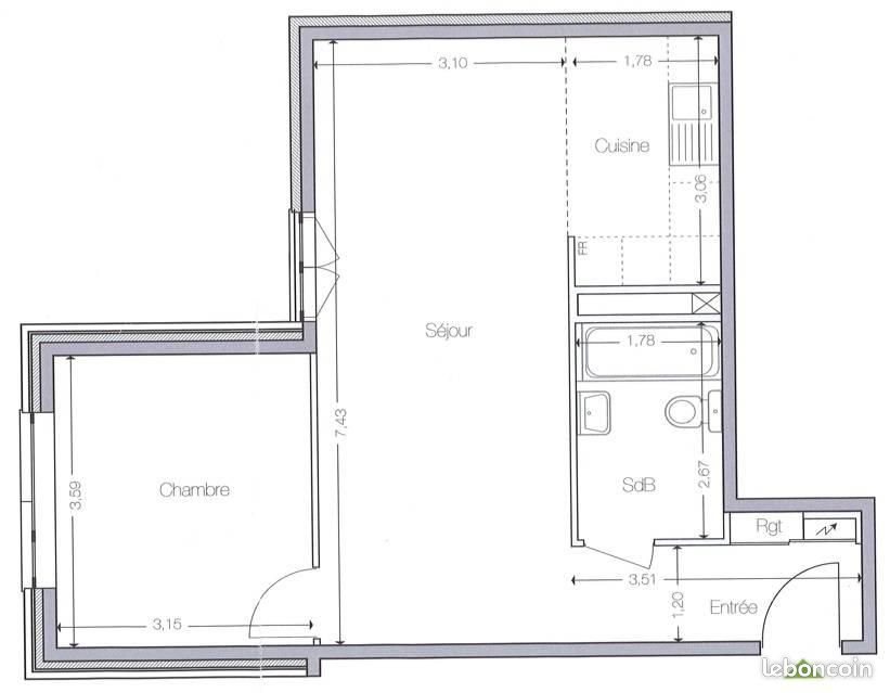 Appartement à vendre, 50m², Montreuil