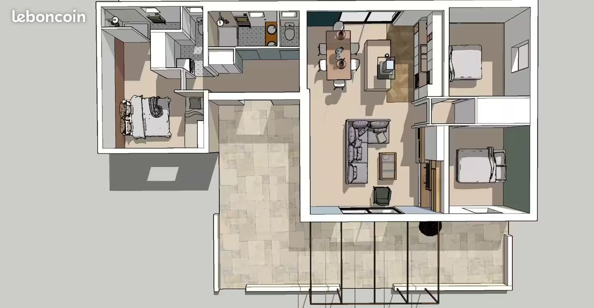 Maison à louer, 100m², Saint-Martin-de-Castillon
