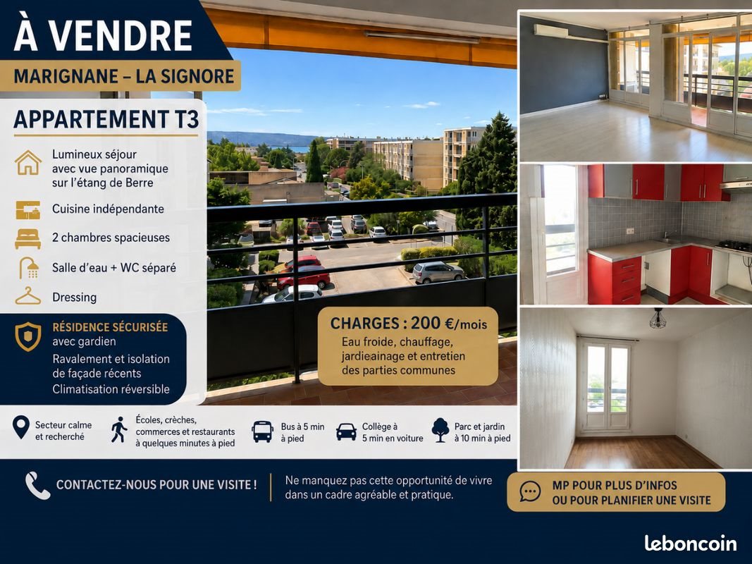 Appartement à vendre, 61m², Marignane