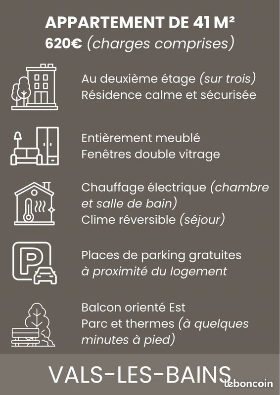Appartement à louer, 41m², Vals-les-Bains