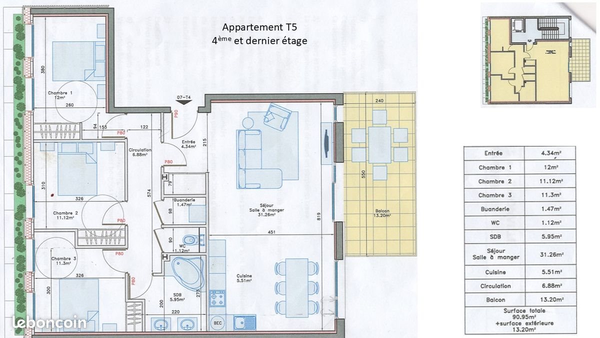 Appartement à vendre, 91m², Thionville