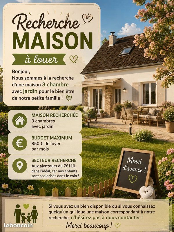 Maison à louer, 80m², Bréauté