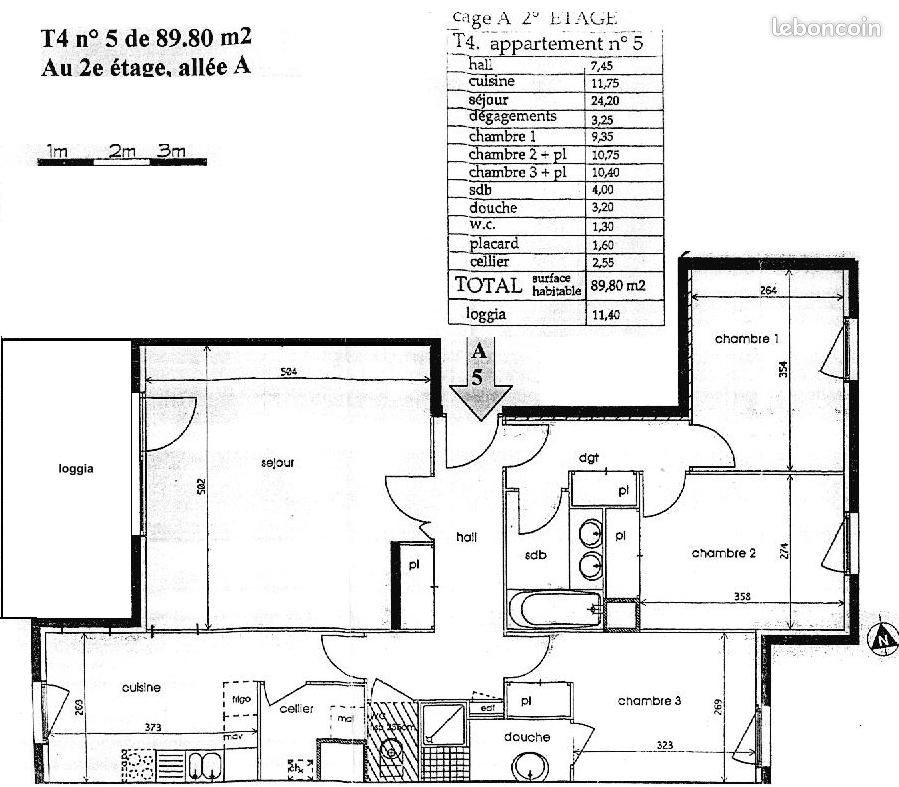 Appartement à louer, 89m², Craponne