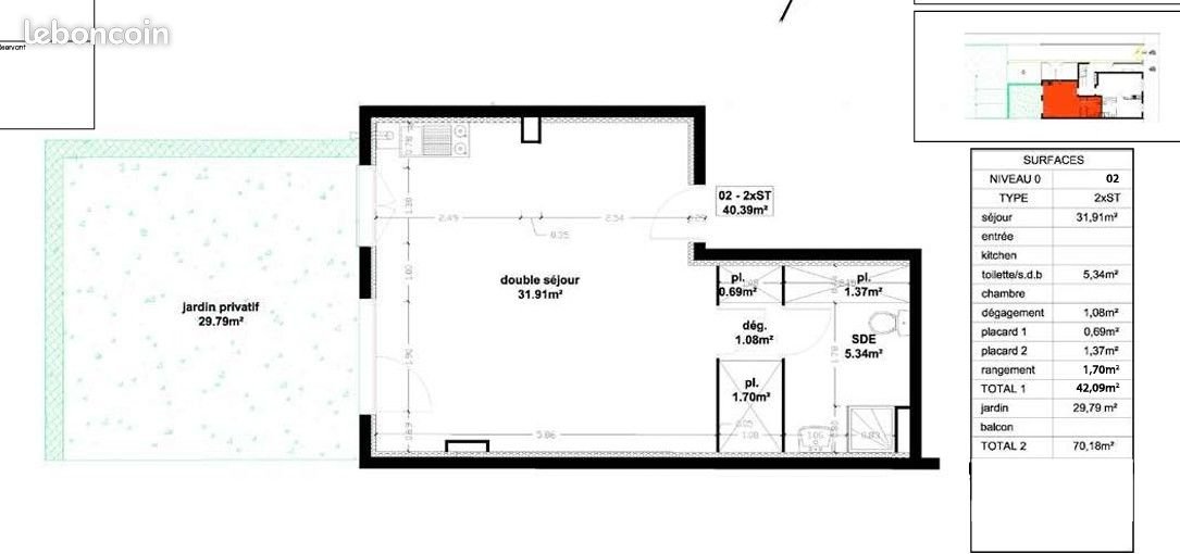Appartement à vendre, 42m², Tremblay-en-France
