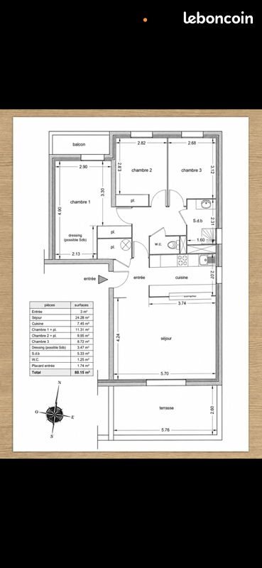 Appartement à vendre, 80m², Marseille 13ème