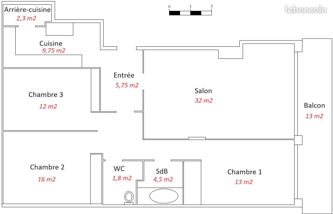 Appartement à louer, 110m², La Rochelle