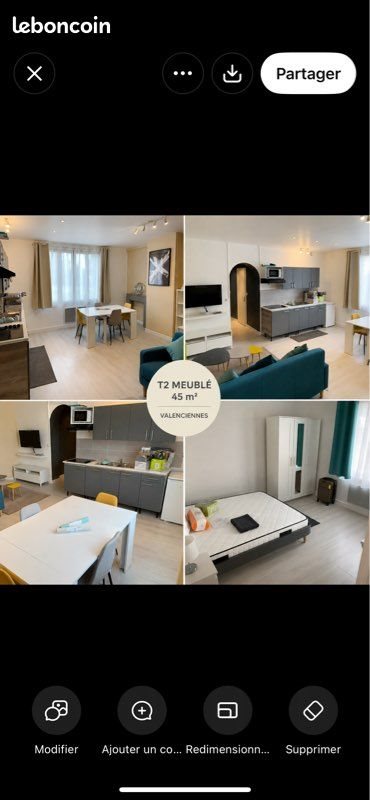 Appartement à louer, 45m², Valenciennes