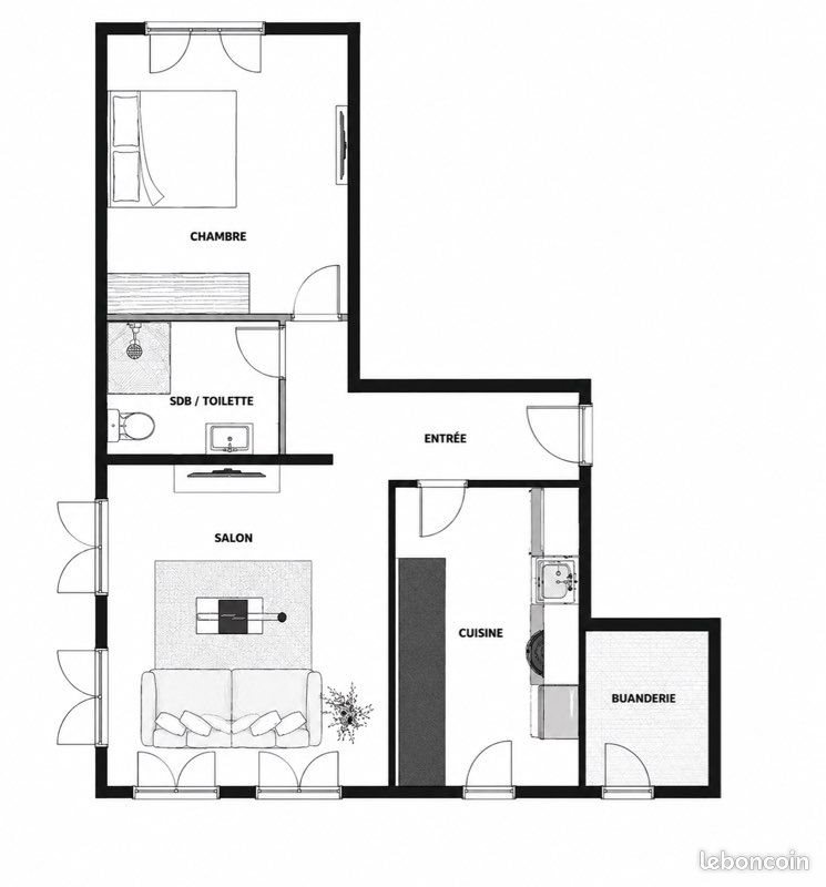 Appartement à louer, 47m², Meudon-la-Forêt