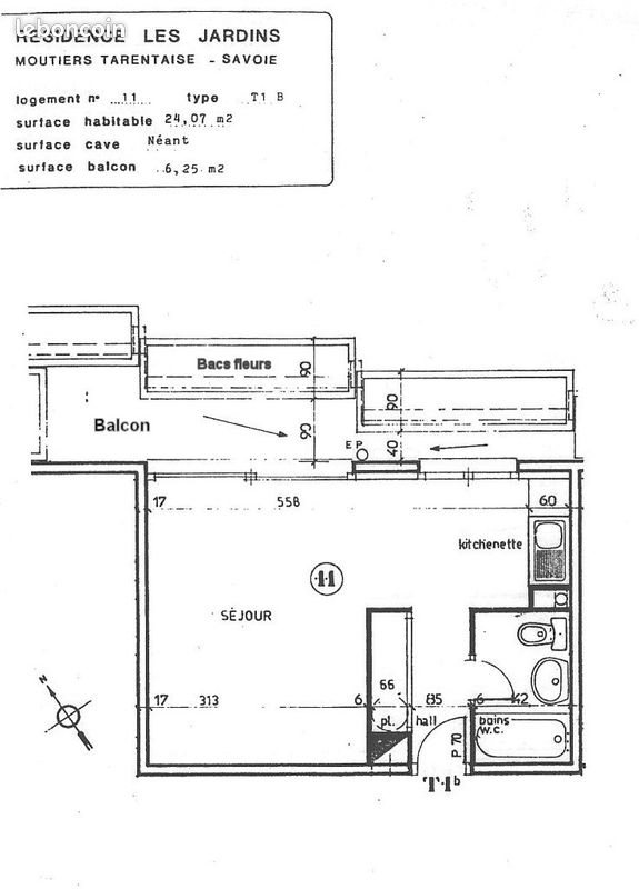 Appartement à louer, 24m², Moûtiers