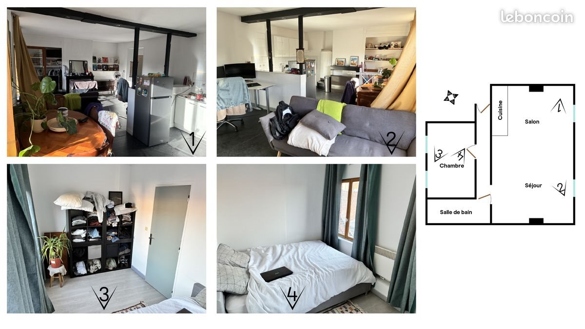 Appartement à louer, 50m², Lille