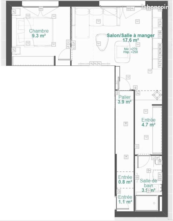 Appartement à louer, 35m², Guéret