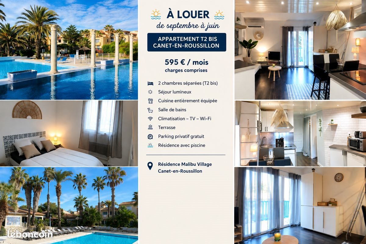Appartement à louer, 34m², Canet-en-Roussillon