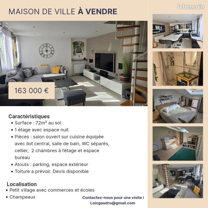Appartement à vendre, 58m², Champeaux