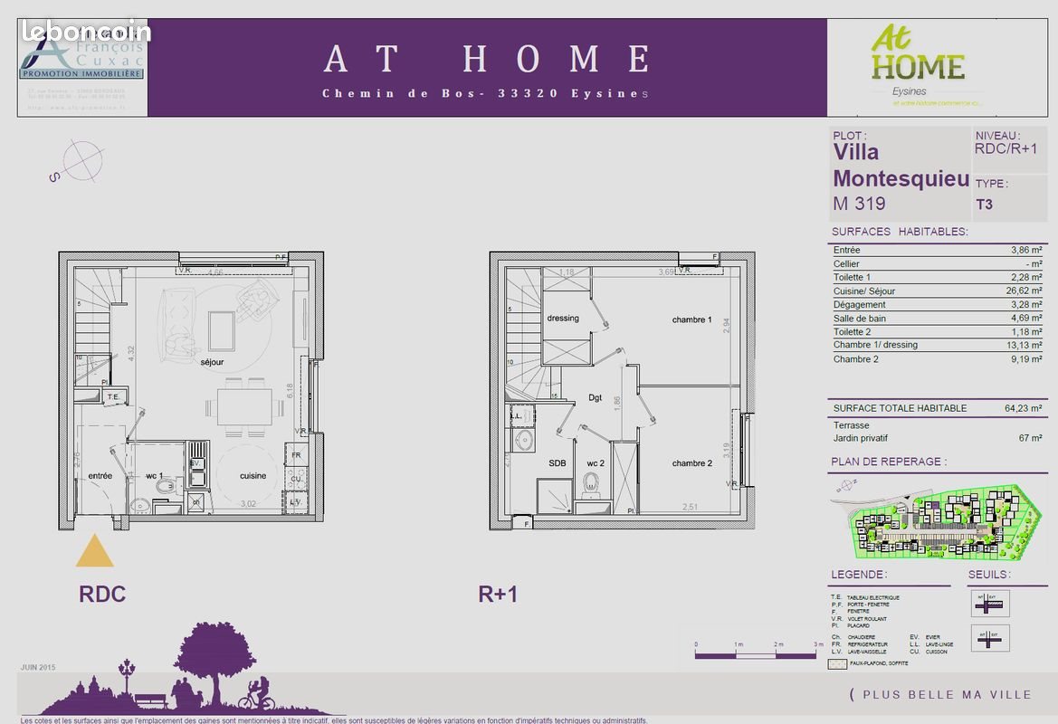 Appartement à vendre, 64m², Eysines