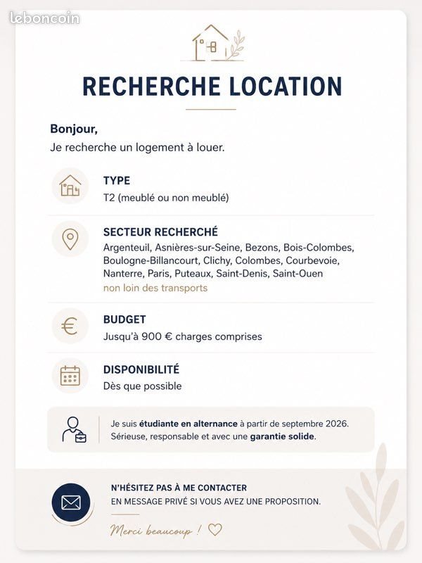 Appartement à louer, 20m², Courbevoie