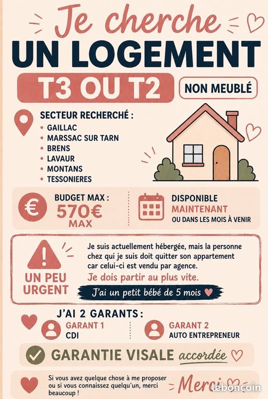 Appartement à louer, 40m², Gaillac