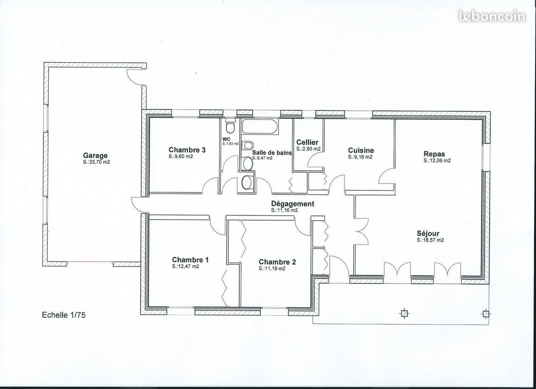 Maison à louer, 100m², Montgailhard