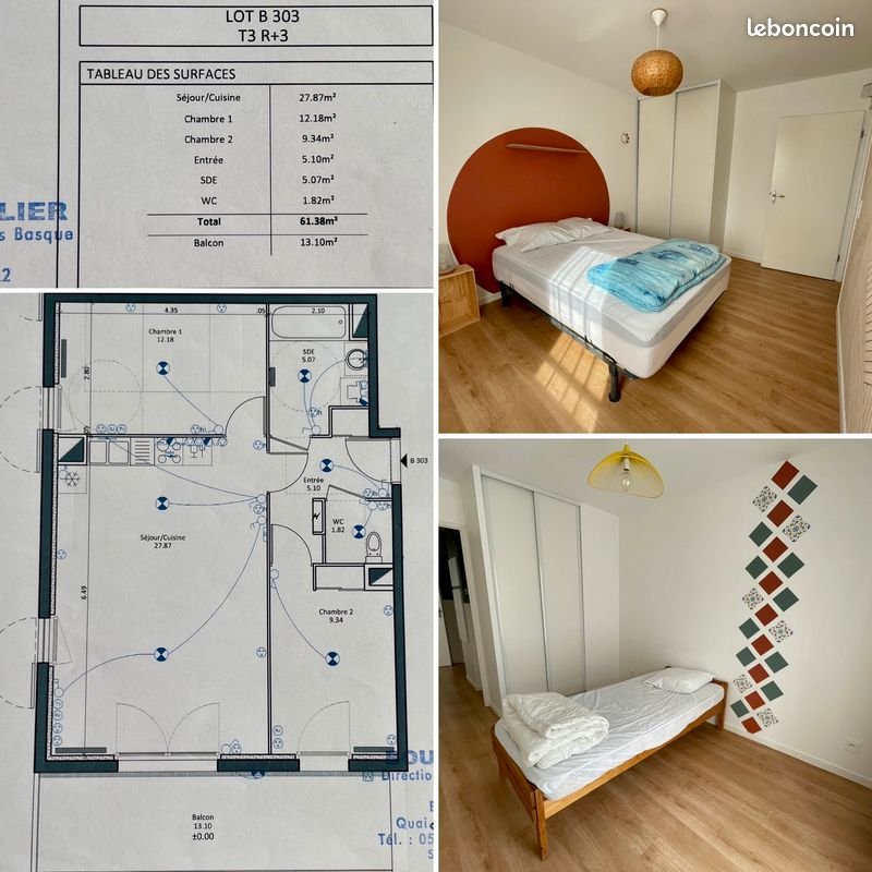 Appartement à louer, 61m², Lormont