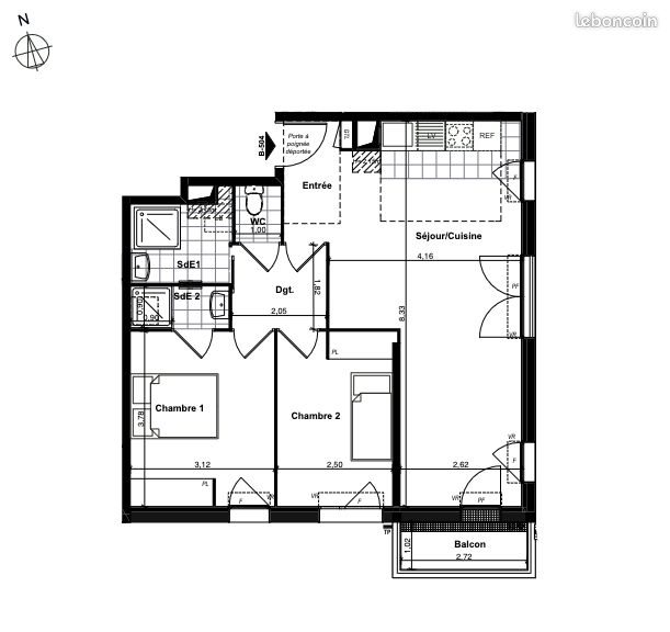 Appartement à louer, 63m², Noisy-le-Sec