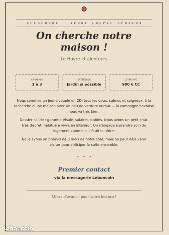 Maison à louer, 65m², Le Havre