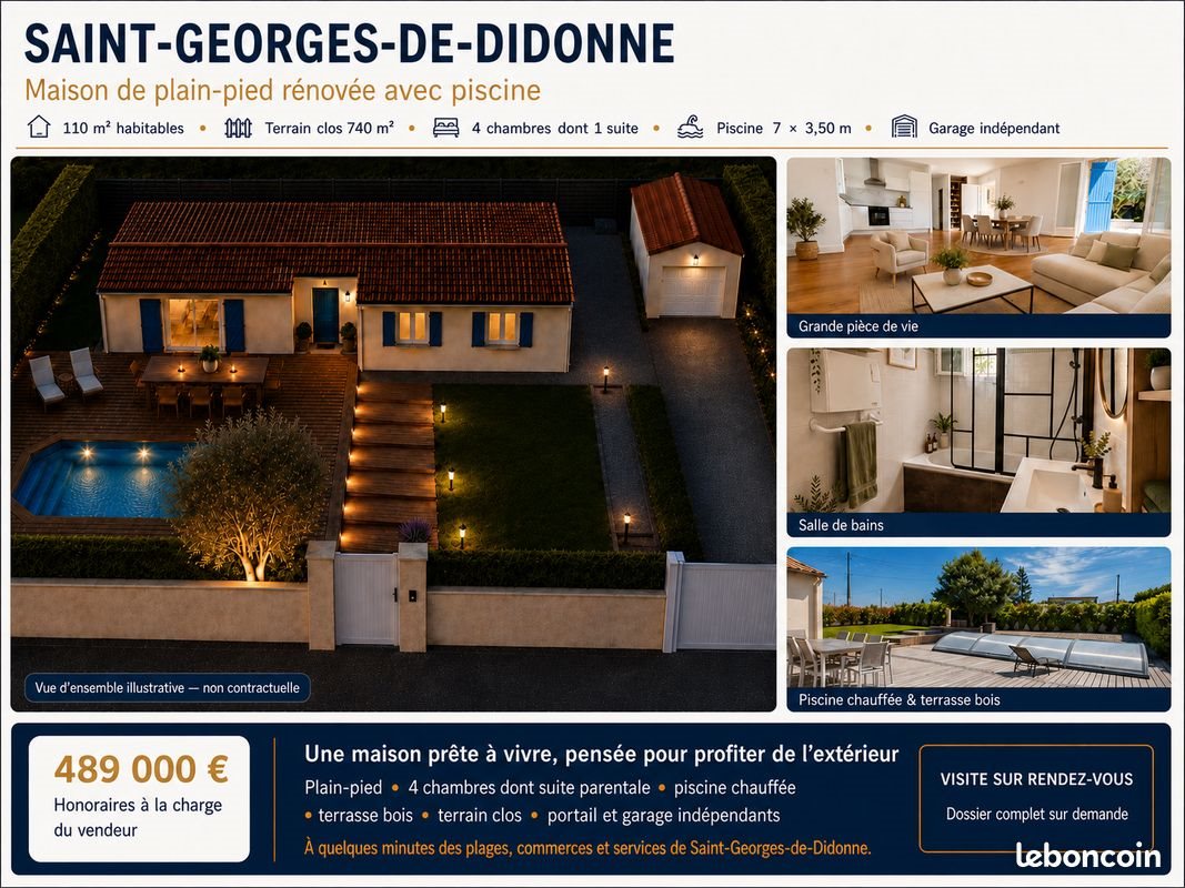 Maison à vendre, 110m², Saint-Georges-de-Didonne