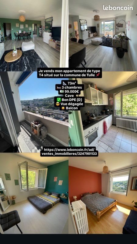 Appartement à vendre, 73m², Tulle