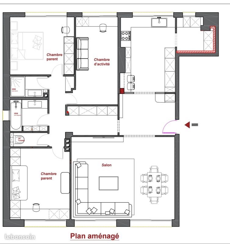 Appartement à vendre, 105m², Meudon