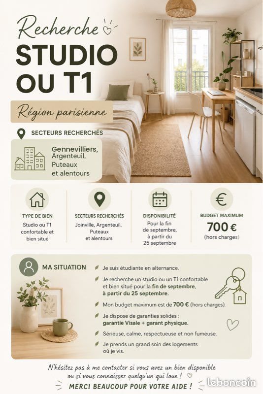 Appartement à louer, 18m², Asnières-sur-Seine