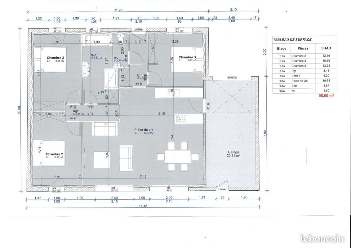 Maison à louer, 95m², Plouguin