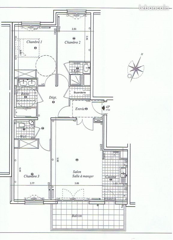 Appartement à vendre, 86m², Châtenay-Malabry