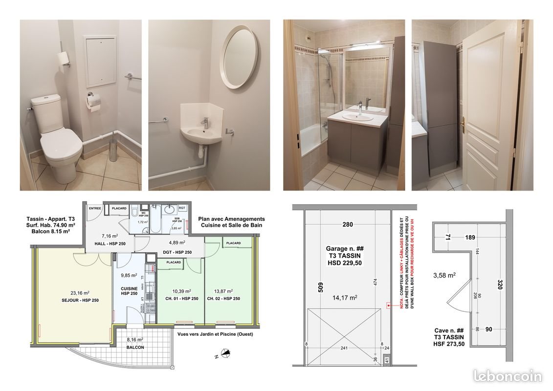 Appartement à louer, 75m², Tassin-la-Demi-Lune