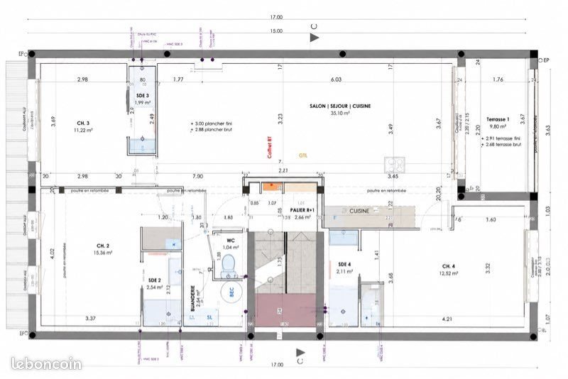 Appartement à louer, 84m², Rennes