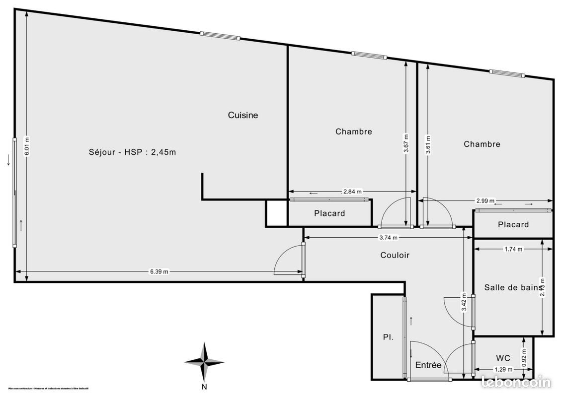 Appartement à vendre, 69m², Saint-Etienne
