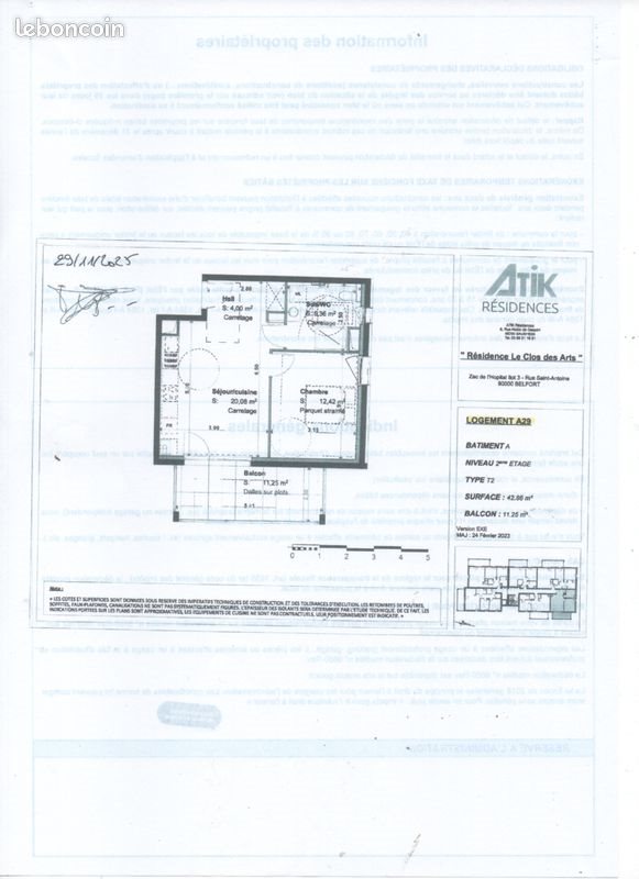 Appartement à louer, 43m², Belfort
