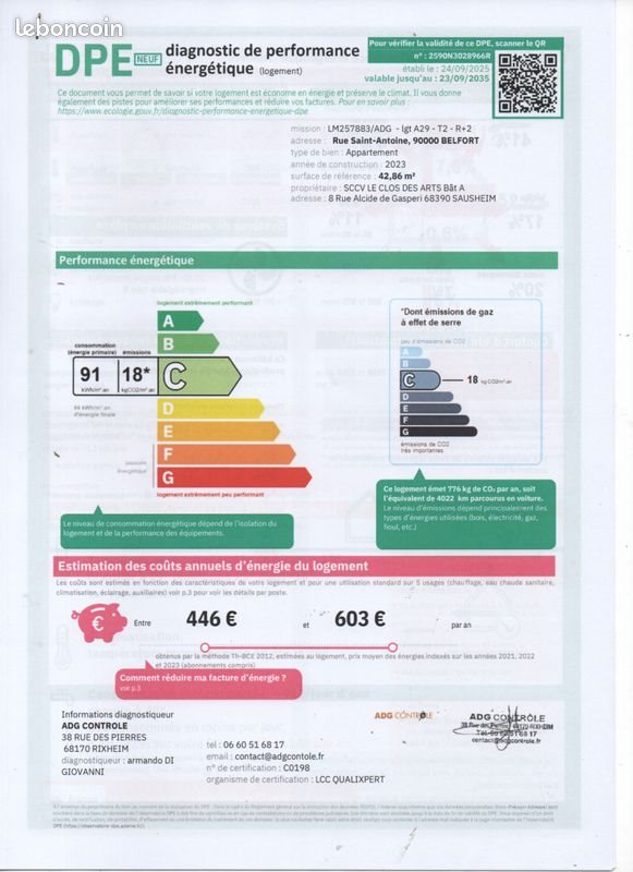 Appartement à louer, 43m², Belfort