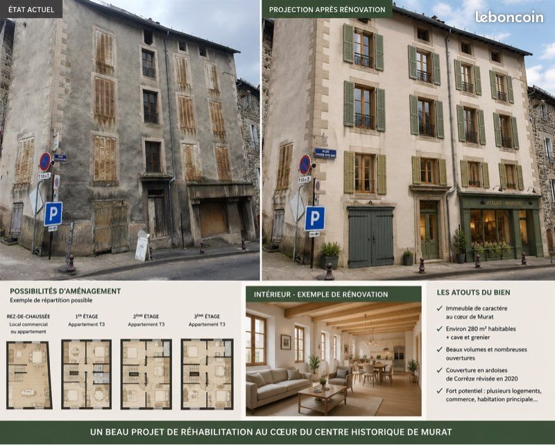Maison à vendre, 280m², Murat